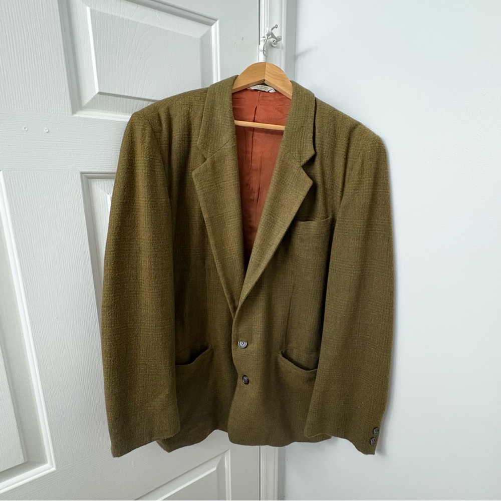 Men's Classic Olive Dress Coat